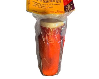Borraccia termica vintage Benito Type, nuova nella confezione, rossa, NOS, anni '70