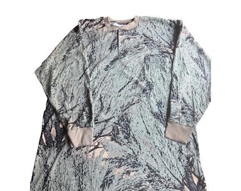 New Sage Country Brush Hunter Camo Henley Shirt 2XL USA Made Long Sleeve