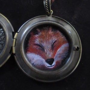 FOX volpe illustrated necklace  - illustrated jewelry