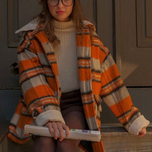 3550154 Orange Wool Coat main image 0