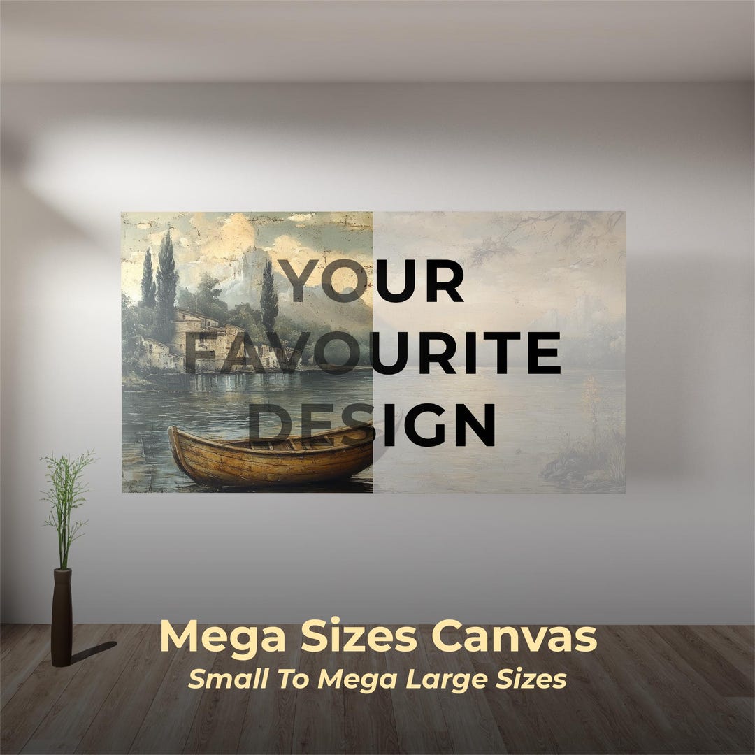 Custom LED Canvas Template | Personalized Digital Wall Art Mockup ...