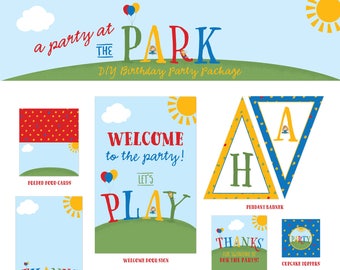 Park Birthday Party Printables | DIGITAL DIY Park Birthday Party Package | Boy or Girl