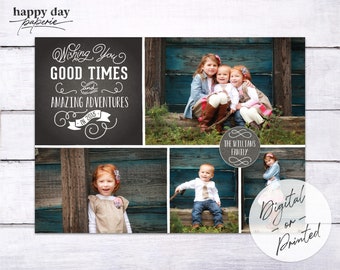 Amazing Adventures - DIGITAL or printed Custom New Year's Holiday Photo Card