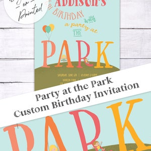 Park Birthday Party Invitation Playground Birthday Party Invitation Park Party Birthday Invite Girl DIGITAL or Printed image 5
