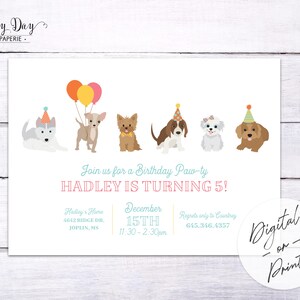 Printable Puppy Birthday Party DIY Package | Puppy Party Decorations, Decor | INSTANT DOWNLOAD ...