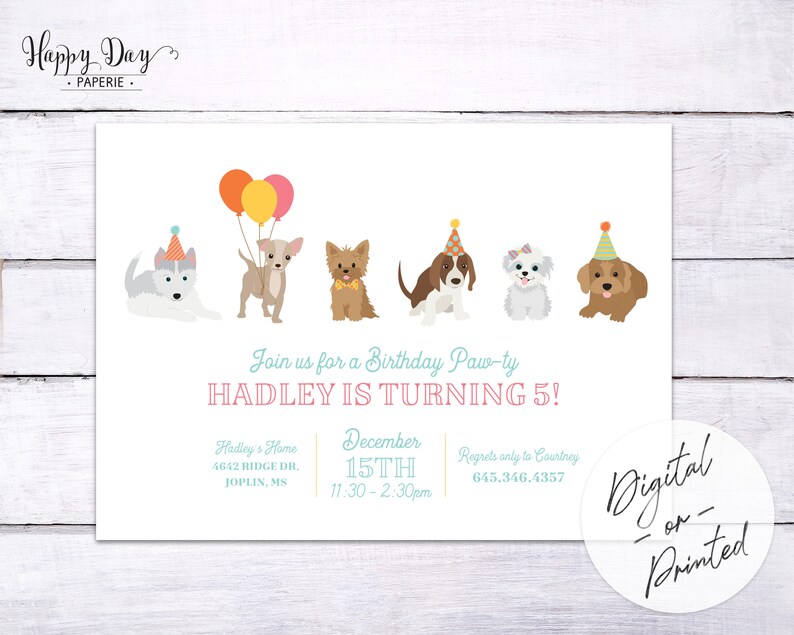 Printable Puppy Birthday Party DIY Package Puppy Party - Etsy