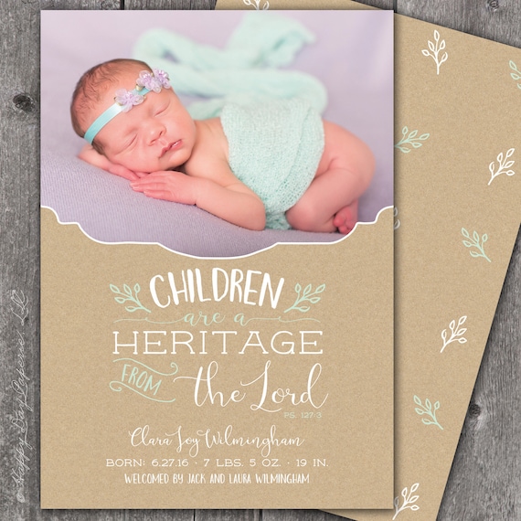 religious baby announcement