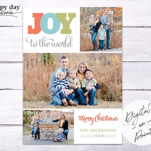 Joy Blend Christmas Photo Card | Custom Christmas Card | DIGITAL or Printed