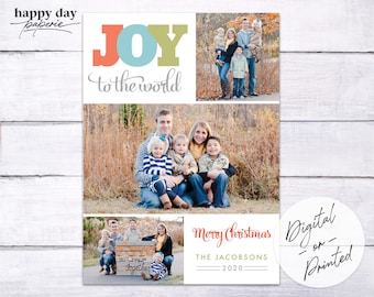 Joy Blend Christmas Photo Card | Custom Christmas Card | DIGITAL or Printed