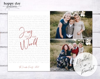 Luke 2 Joy - Digital or Printed Custom Christmas Holiday Photo Card, Custom
