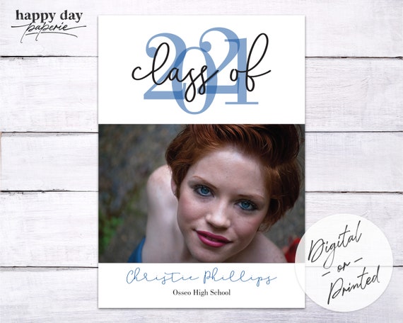 Year Blend - Custom DIGITAL Photo Graduation Announcement Invitation Il_570xn