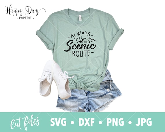Always Take the Scenic Route svg, dxf, png, Travel Adventure SVG for Cricut and Silhouette Il_570xn