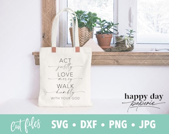 Walk Humbly svg, dxf, png, instant download, Micah 6:8 Christian SVG for Cricut and Silhouette