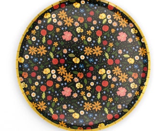 Greener Tables Evening Garden Soirée Dinner Plates - Limited Artisan Collection | Non-Toxic, PFAS-Free, Plastic-Free (Set of 10)