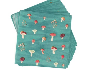 Greener Tables Mushroom Magic Napkins Compostable Napkins (Set of 24)