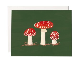 Mushroom Trio Greeting Card