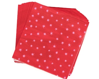 Greener Tables Red Starburst Napkins Compostable Napkins (Set of 24)