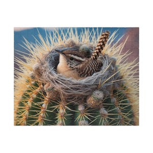 Cactus Wren Jigsaw Puzzle: Desert Southwest Art, Made in USA
