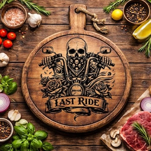 Last Ride SVG DXF PNG, Biker Memorial Laser File, Motorcycle Angel Wings Skull Sublimation, Rider Tribute Shirt File, Laser Engraving