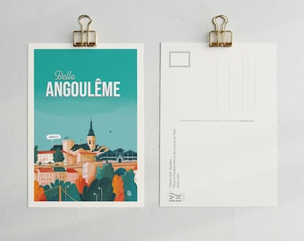 Postcard "Beautiful Angoulême" - Town Hall and Market Hall