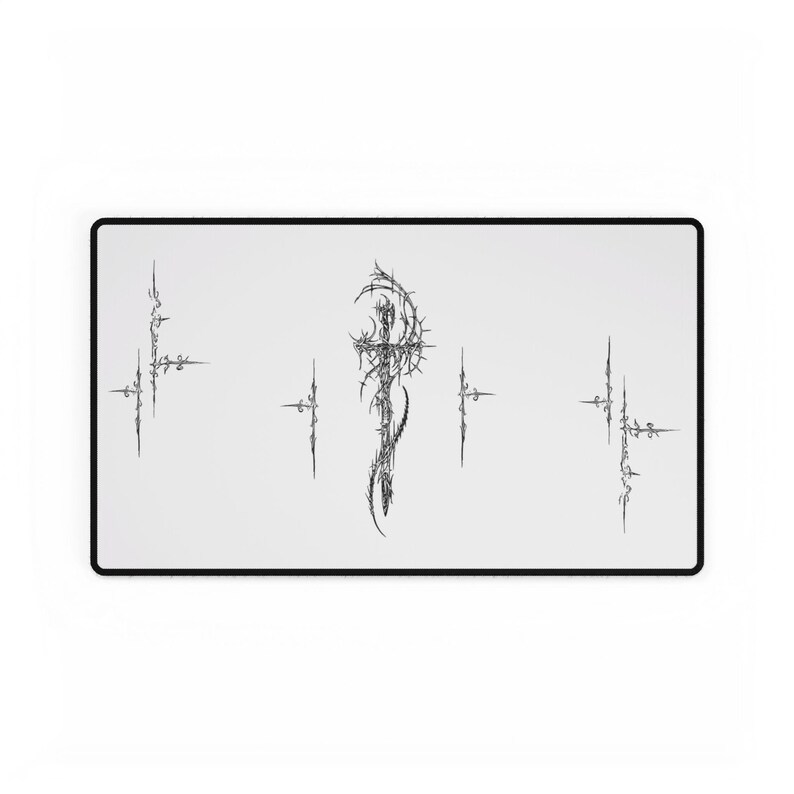 Cybersigilism Sword Mousepad, Gaming Pad, Computer Accessories, Desk Decor, Office Supplies, Tech Gift image 6