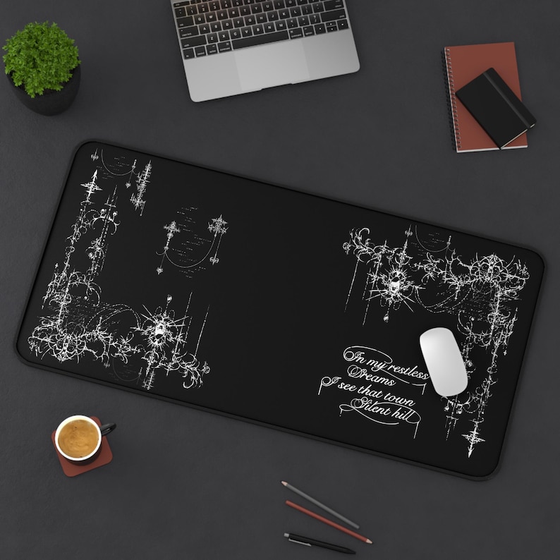 Cybersigilism Desk Mat, Silent Hill Gaming Mousepad, Neoprene Computer Accessories Bild 5