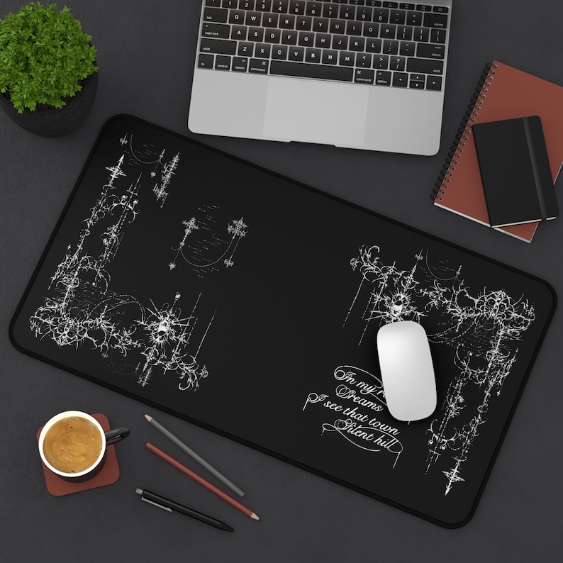 Cybersigilism Desk Mat, Silent Hill Gaming Mousepad, Neoprene Computer Accessories Bild 8