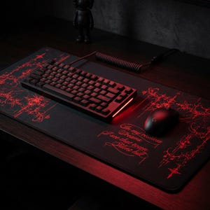 Alfombrilla de escritorio - Silent Hill Cybersigilism Red Edition, alfombrilla de ratón, alfombrilla para juegos, decoración de escritorio, artículos de videojuegos de terror, regalo de Halloween