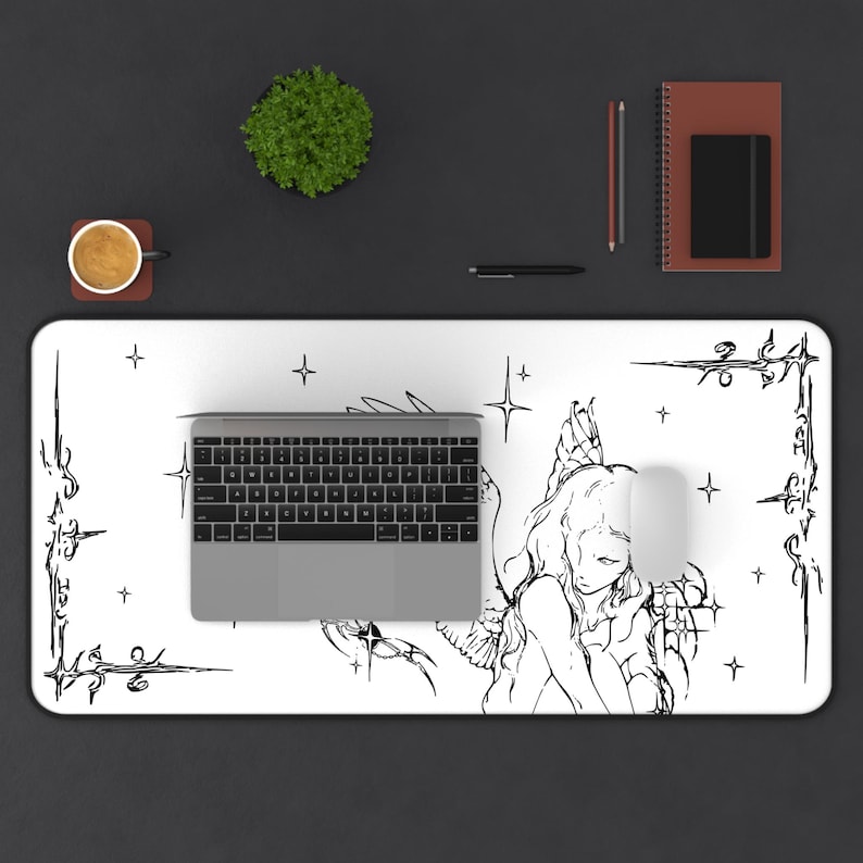 Workdesk Angel Angel Cybersigilism Desk Mat, Mystical Office Decor - Etsy