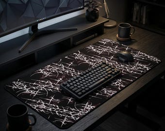 Cybersigilism Desk Mat, Computer Desk Accessory, Gaming Mouse Pad, Office Desk Decor, Tech Gift