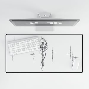 Cybersigilism Sword Mousepad, Gaming Pad, Computer Accessories, Desk Decor, Office Supplies, Tech Gift image 4