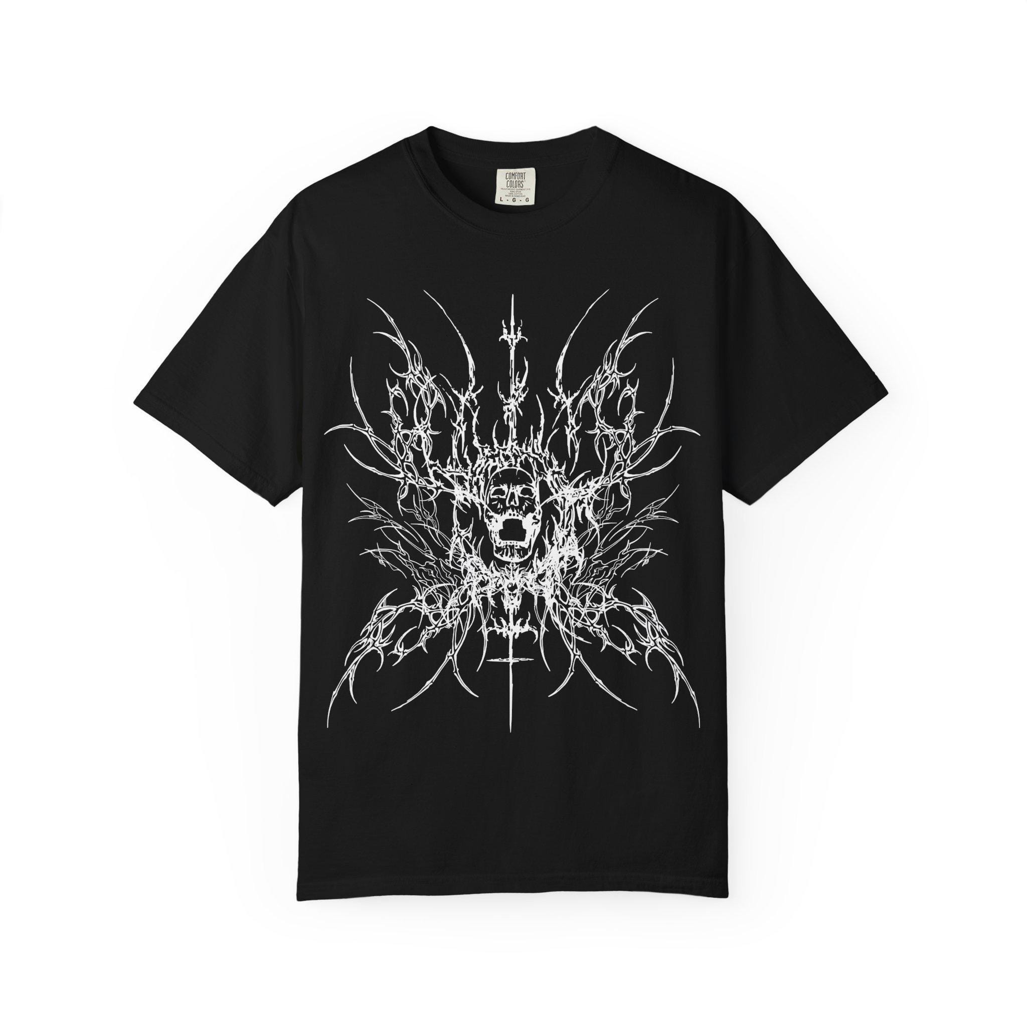 Cybersigilism Gothic Skull T-shirt, Unisex Tee, Alternative