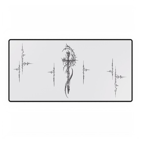 Cybersigilism Sword Mousepad, Gaming Pad, Computer Accessories, Desk Decor, Office Supplies, Tech Gift
