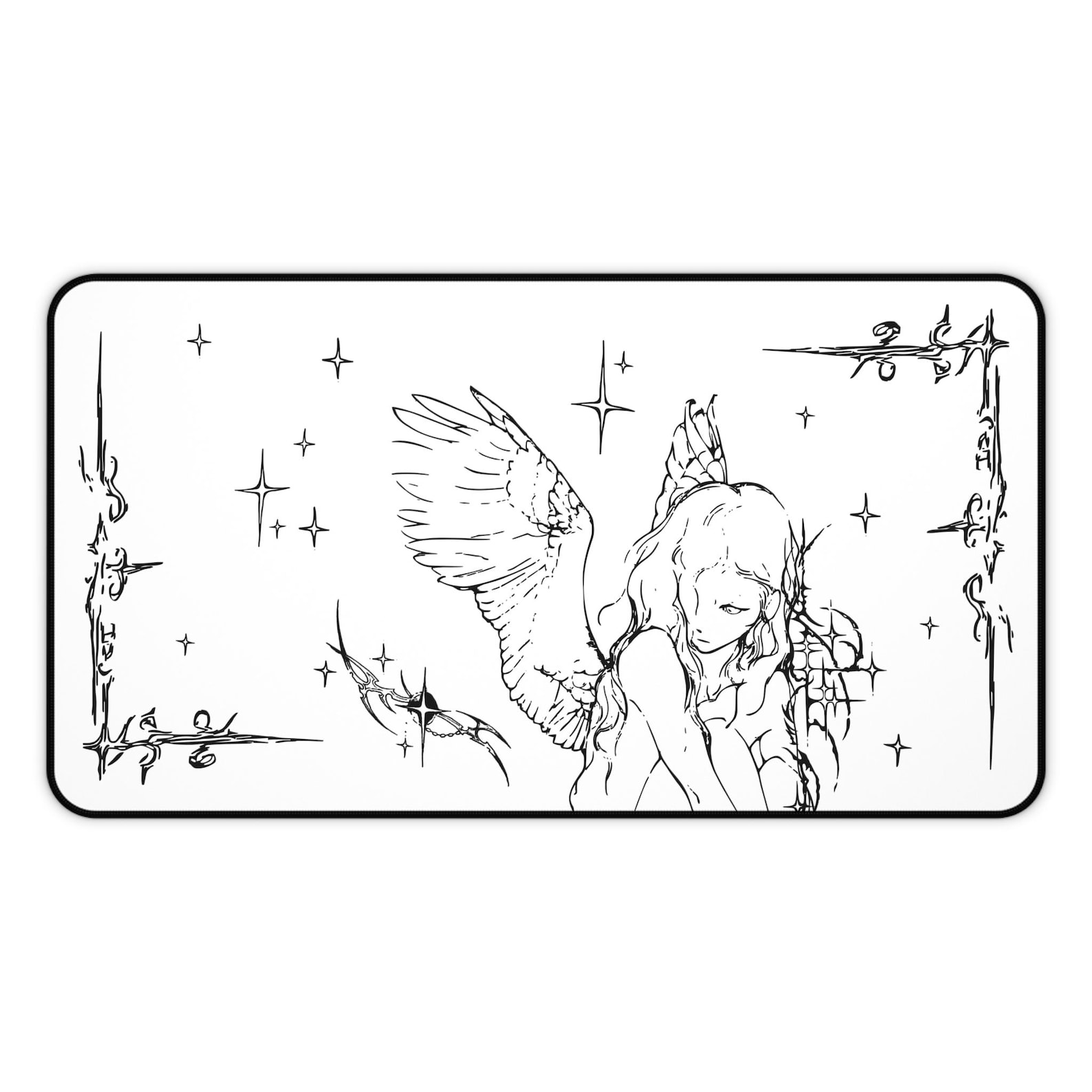 Workdesk Angel Angel Cybersigilism Desk Mat, Mystical Office Decor - Etsy