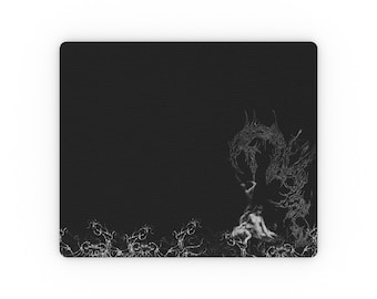 Rectangular Mouse Pad, Cybersigilism Art Woman in Thorns, Unique Mouse Mat, Cool Extended Mousepad, Gaming Desk Accessories, Office Decor