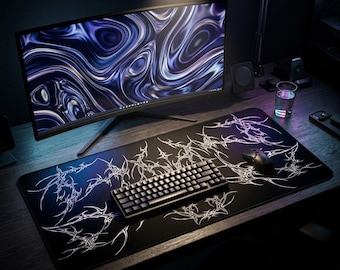 Cybersigilism Symmetry Desk Mat | Geometric Cyber Sigil Mousepad