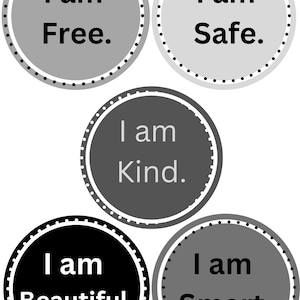 Schwarz und Weiß Affirmationen
