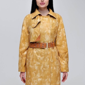 Gabardina impermeable retro de estilo vintage para mujer para otoño y primavera. Modelo B-1295 Kalv Tono 11