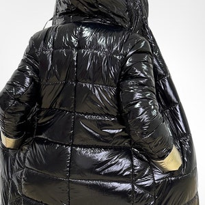 Shiny Long Windproof and Waterproof Puffer Coat Пуховик ПВ-1202 Лак Тон 16 + Тон 3