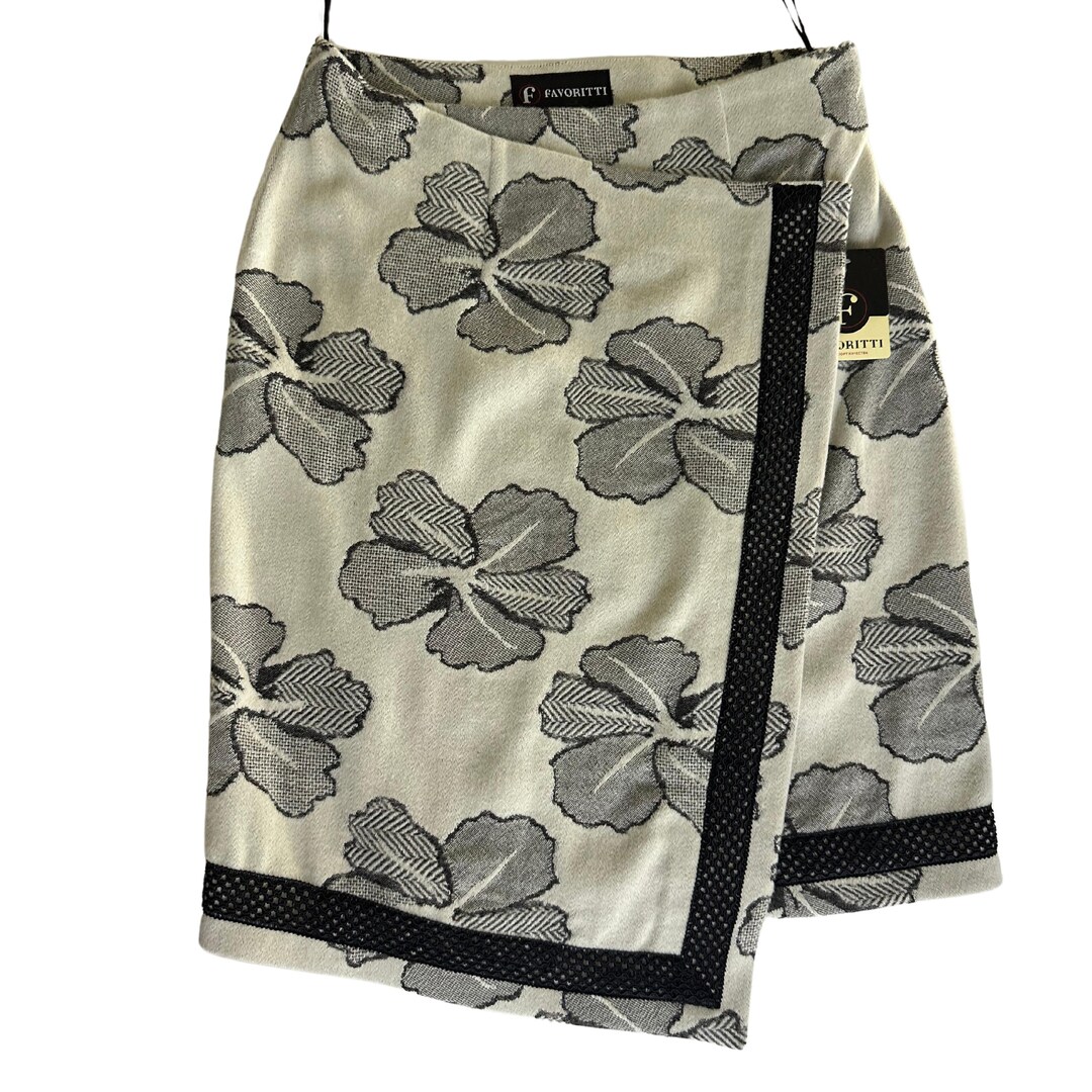 Asymmetric Wool Wrap Skirt - A-line Midi for Autumn and Winter