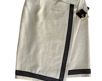 Asymmetric Wool Wrap Skirt - A-line Midi for Autumn and Winter