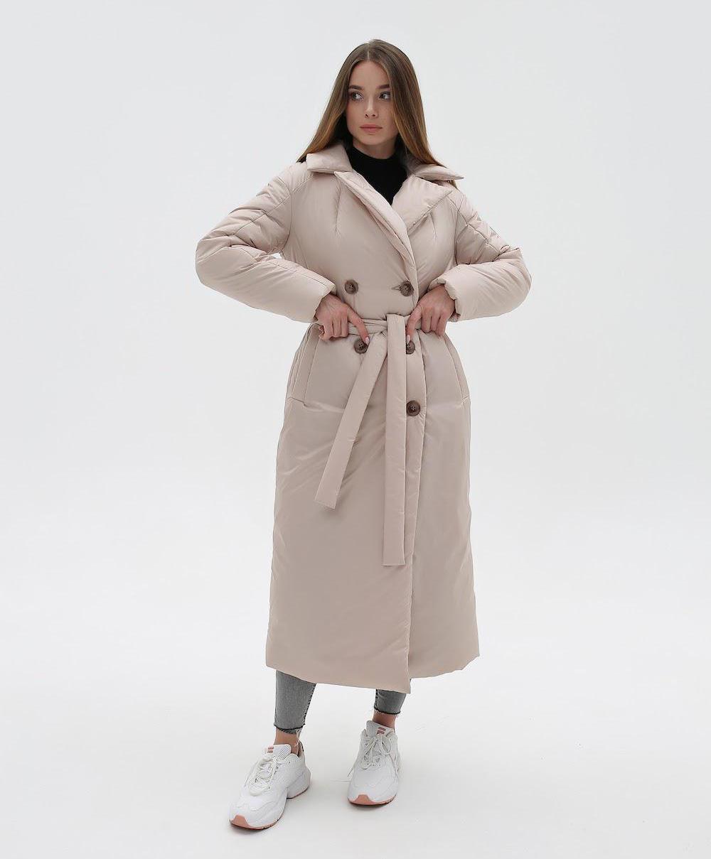 Chrissy Long Padded Jacket Beige