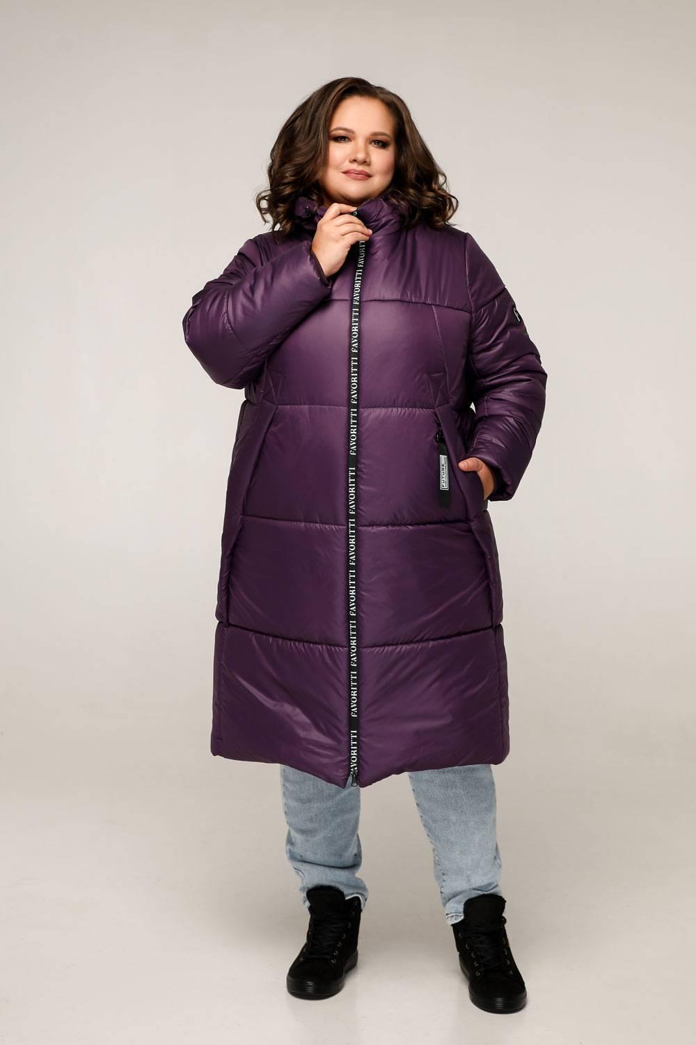 Luxury purple down jacket woman plus size clothing winter jacket hooded zippered Elegant coats