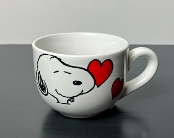 2015 Peanuts Snoopy Valentinstag Tasse | Happy Valentine's Day Rote Herzen Kaffeetasse | Süßes Valentinstagsgeschenk | Charles Schulz Erdnüsse
