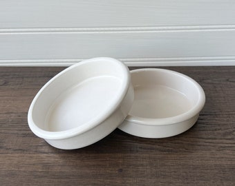 Pair of White Ceramic Ramekins | Spain | Olive, Appetizer, Tapas Bowls, Creme Brulee, Bread Dipping | Chef's Kitchen | Gourmet Entertaining