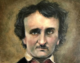 Print of Edgar Allan Poe Portrait - Beloved Muse - 8"x10"