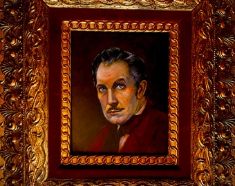 Vincent Price Oil Painting by Ponte -Framed
