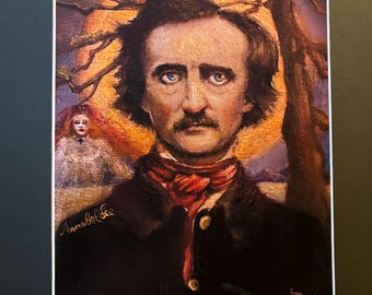 Print - Edgar Allan Poe and Annabelle Lee