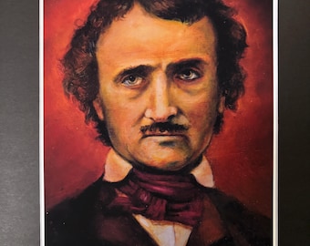 Poe on Fire - Print of Edgar Allan Poe by Ponte