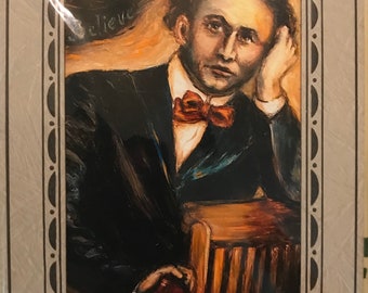 Print of Harry Houdini in Antique Mat